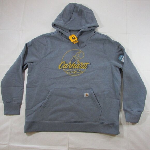 Carhartt Women's Relaxed Fit Midweight C Logo Graphic Hooded Sweatshirt Folkston - Picture 2 of 3